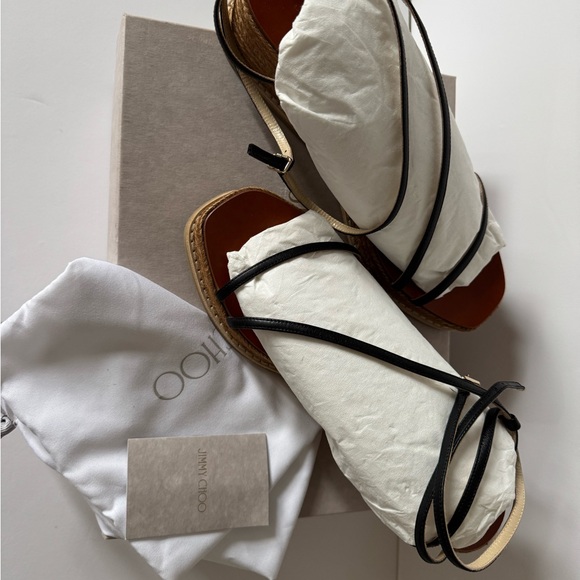 Jimmy Choo Drive 60 Sandal in Black - Picture 9 of 10